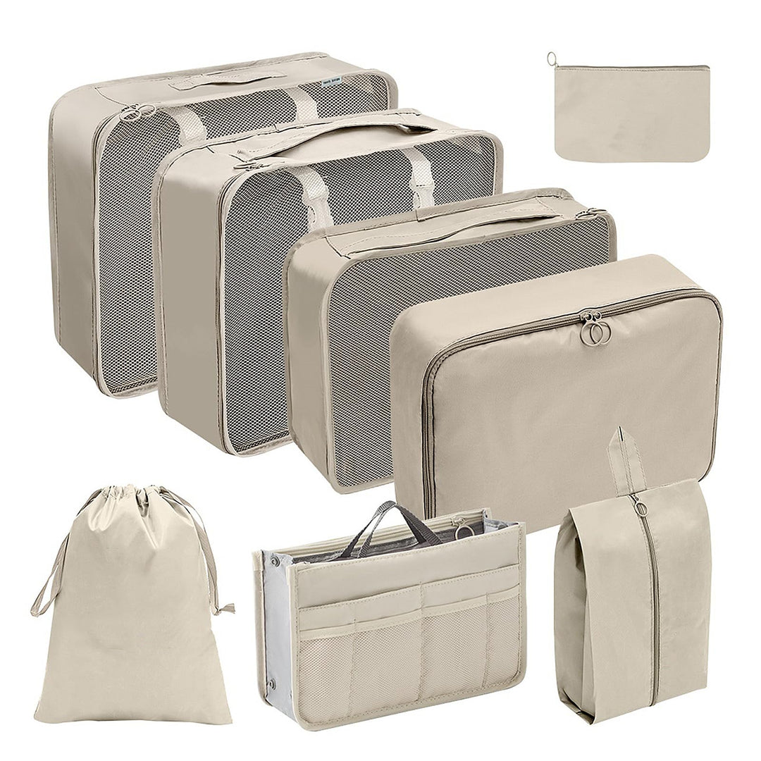 Adorila 8er-Set Packwürfel für Reisen, Gepäckverpackungs-Organizer für Damen, Netz-Gepäck-Organizer-