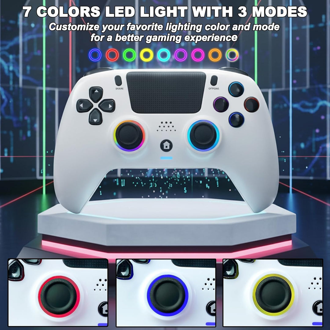 DuLingKer Wireless Controller Kompatibel für PS4/Pro/Slim, Hall Effect Controller mit Hall Joysitck/