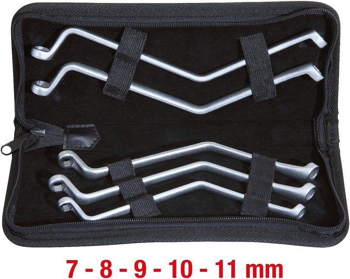 KS Tools 518.0300 Bremsen-Entlüftungsschlüssel-Satz, 5-tlg., 7-11mm