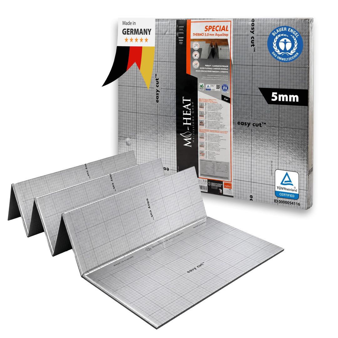 Fussboden Dämmunterlagen 5mm 15m² für Laminat Parkett Vinyl