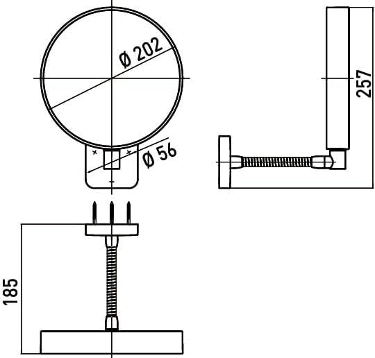 Emco 109500114 Rasier- und Kosmetikspiegel chrom unbeleuchtet, One