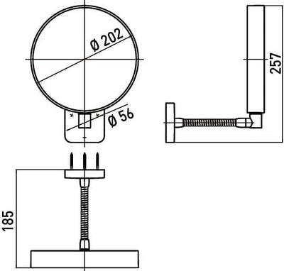 Emco 109500114 Rasier- und Kosmetikspiegel chrom unbeleuchtet, One