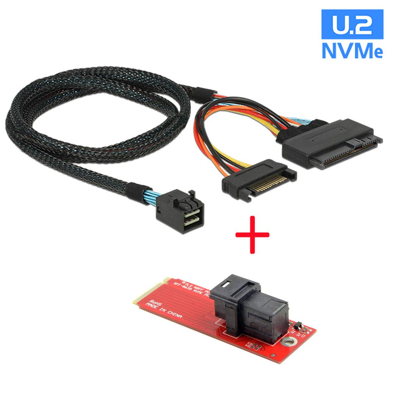 Chenyang M.2 to U.2 U2 SFF-8639 NVME PCIe SSD Kabel + Adapter für Mainboard Intel SSD 750 p3600 p370