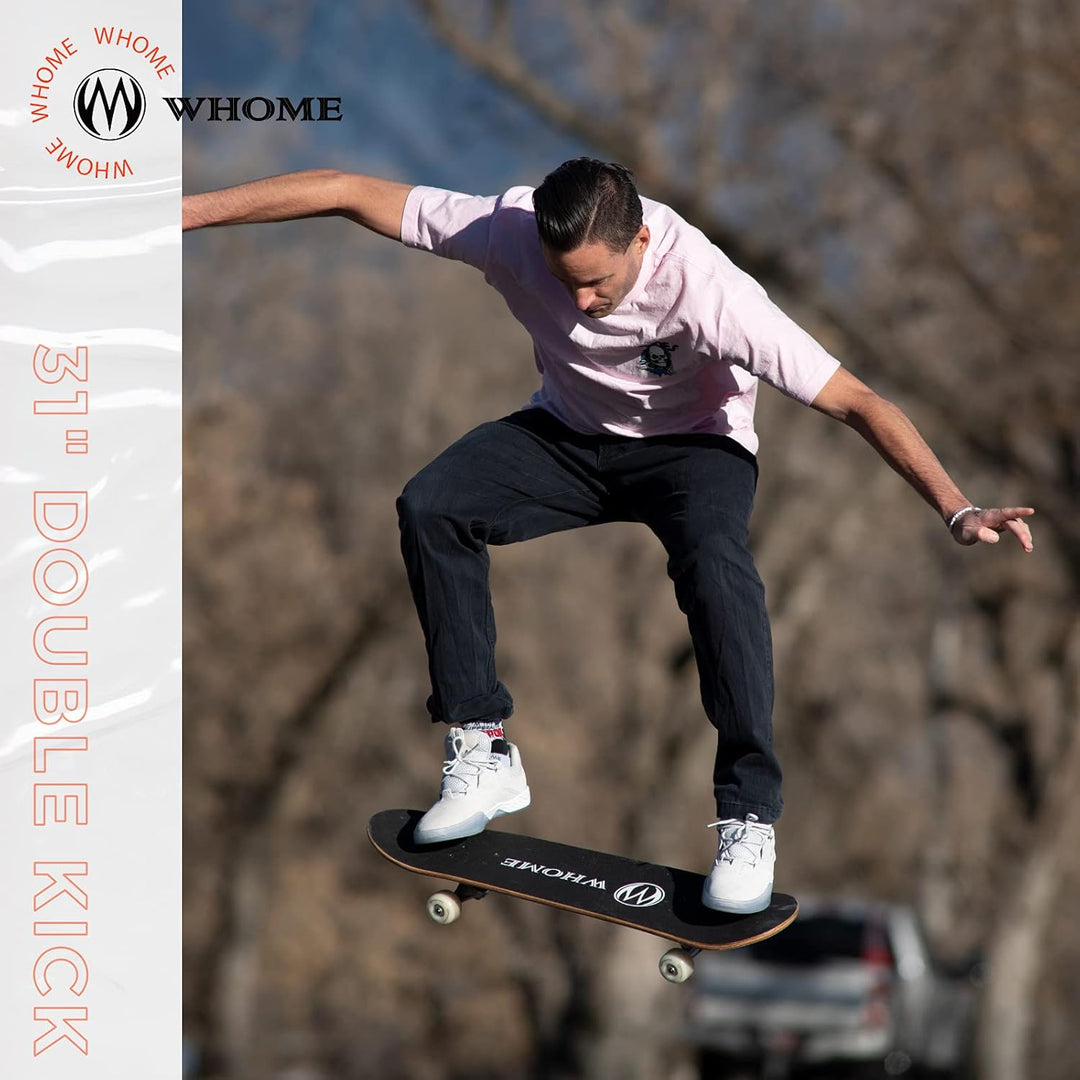WHOME Pro Skateboards Komplett für Erwachsene/Kinder Mädchen/Jungen Anfänger/Profi - 31 x 8 Zoll Sta