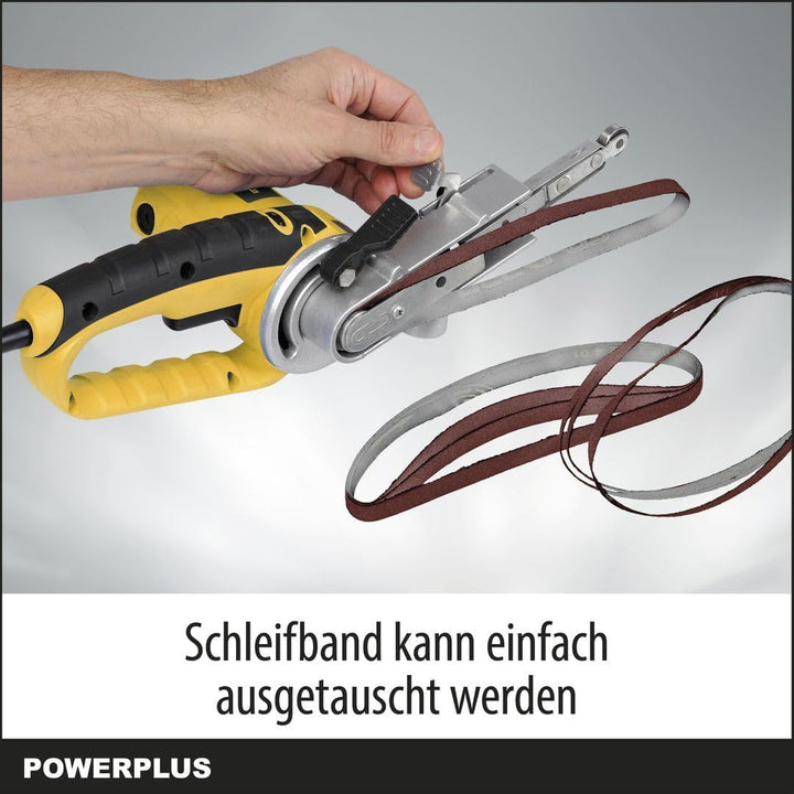 POWERPLUS POWX139 - Lijadora de banda 400w, Schwarz/Gelb