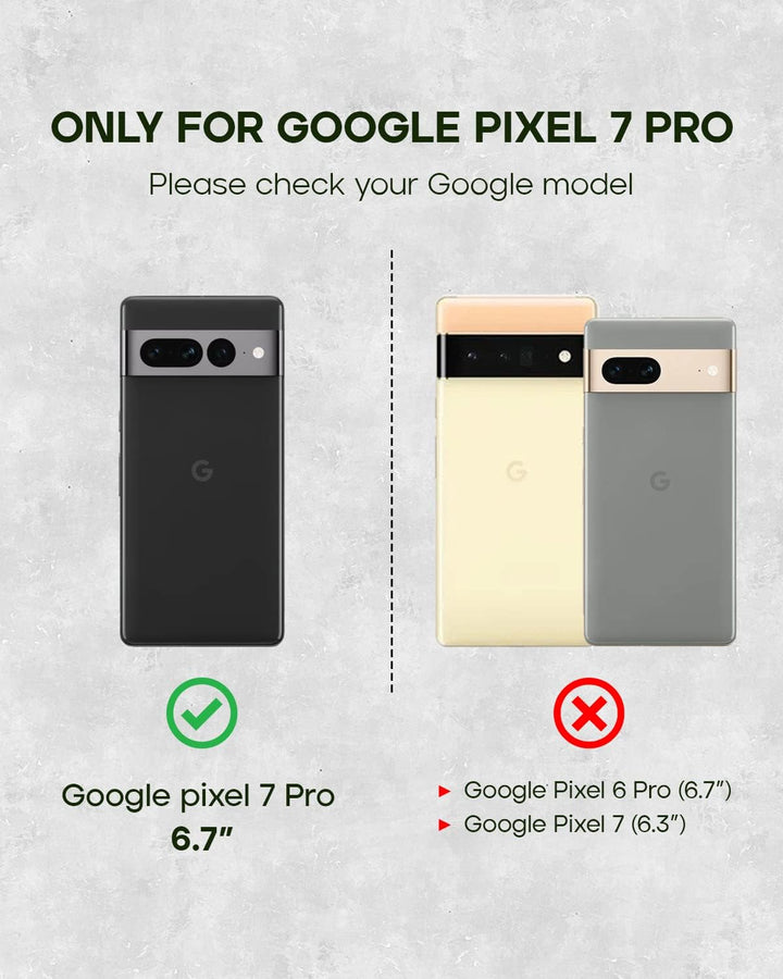 Porter Riley - Lederhülle für Google Pixel 7 Pro. Premium Echtleder Standhülle/Cover/Brieftasche (He