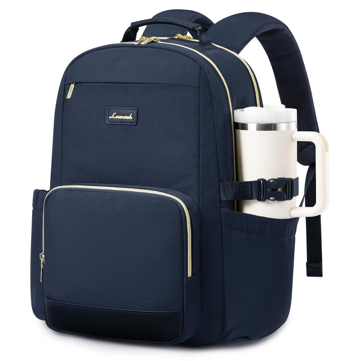 LOVEVOOK Rucksack Damen,15.6 Zoll Laptop Schulrucksack Teenager mit grossem Fach für Trinkflaschen,T