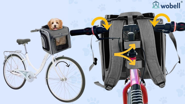Transportrucksack 4in1 für Tiere bis 5,5 kg, 34x36x26 cm, mit Matte und Bürste, grau