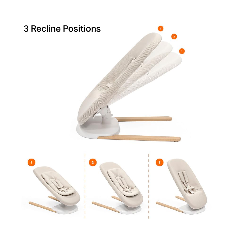 Stokke Yoga Babywippe & Schaukel, Light Sand - 2 Bewegungsrichtungen zur Beruhigung & Stimulation vo