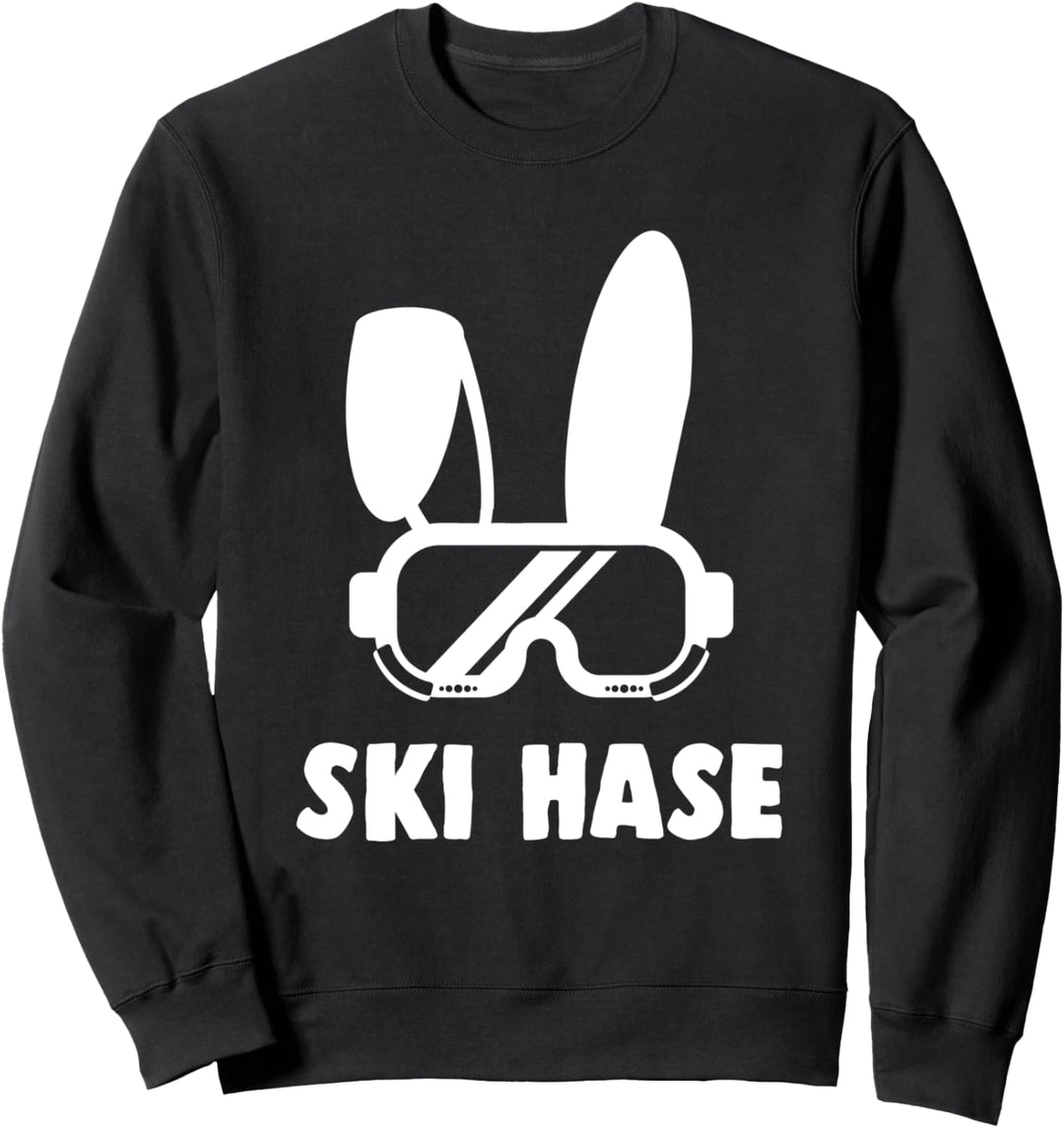 Ski Hase Skibrille Skilanglauf Wintersport Skilift Geschenk Sweatshirt