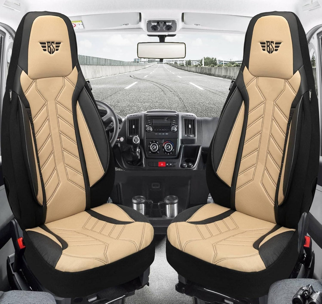 BREMER SITZBEZÜGE Mass Sitzbezüge Schonbezüge für Ford Fiesta MK 8 DPL507 DPL507 - Schwarz/Beige Fie