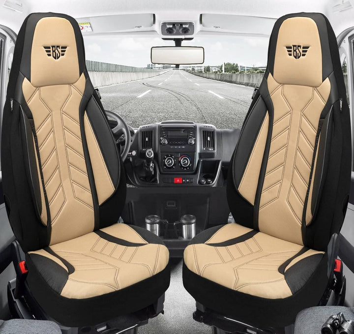 BREMER SITZBEZÜGE Mass Sitzbezüge Schonbezüge für Ford Fiesta MK 8 DPL507 DPL507 - Schwarz/Beige Fie