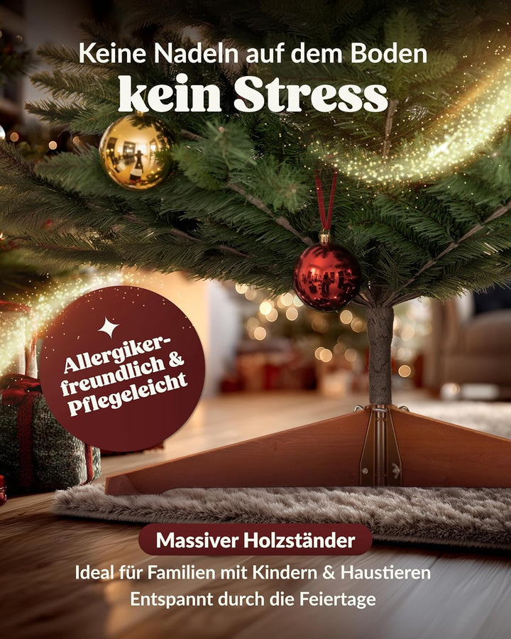 Amari ® Naturgetreuer Künstlicher Weihnachtsbaum 220cm - Tannenbaum Künstlich Christbaum Christmas T