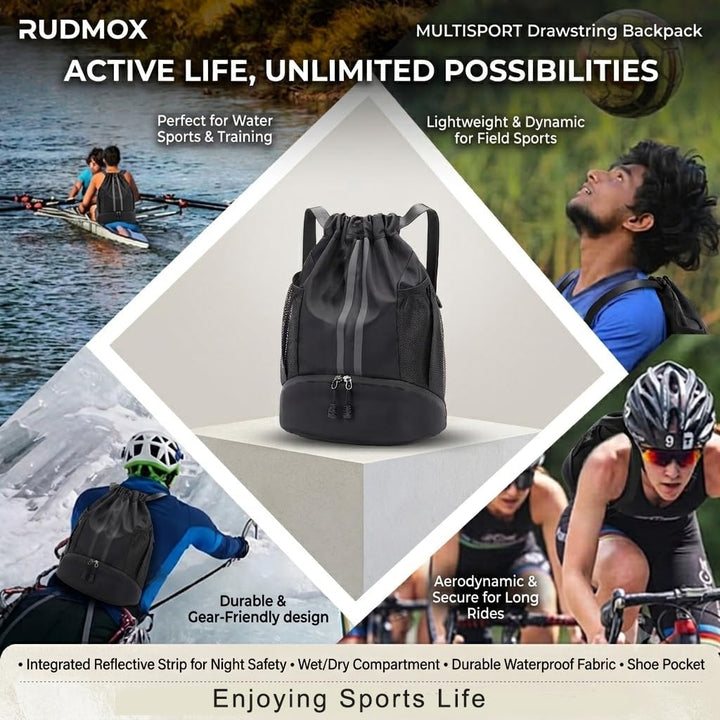 Sportrucksack mit Schuhfach - Wasserdichte Gym- und Trainingstasche für Damen & Herren - Ideal für F