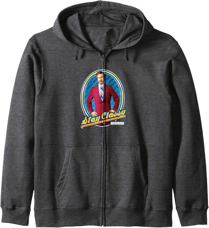Anchorman Ron Burgundy Stay Classy Framed Portrait Kapuzenjacke