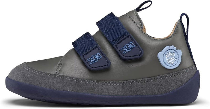 Affenzahn Barfussschuh Leder Buddy mit Klettverschluss Weich rutschfest Flexibel Reflektierend für J