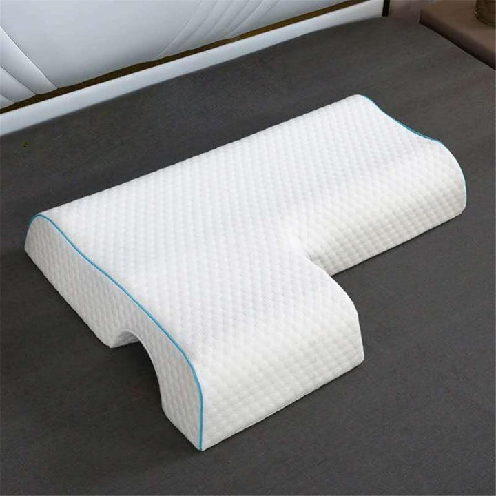 Yiida Memory-Schaum-Kissen – Paarkissen | Memory-Schaum Anti-Druck Paar-Kissen mit Armlehne | gewölb