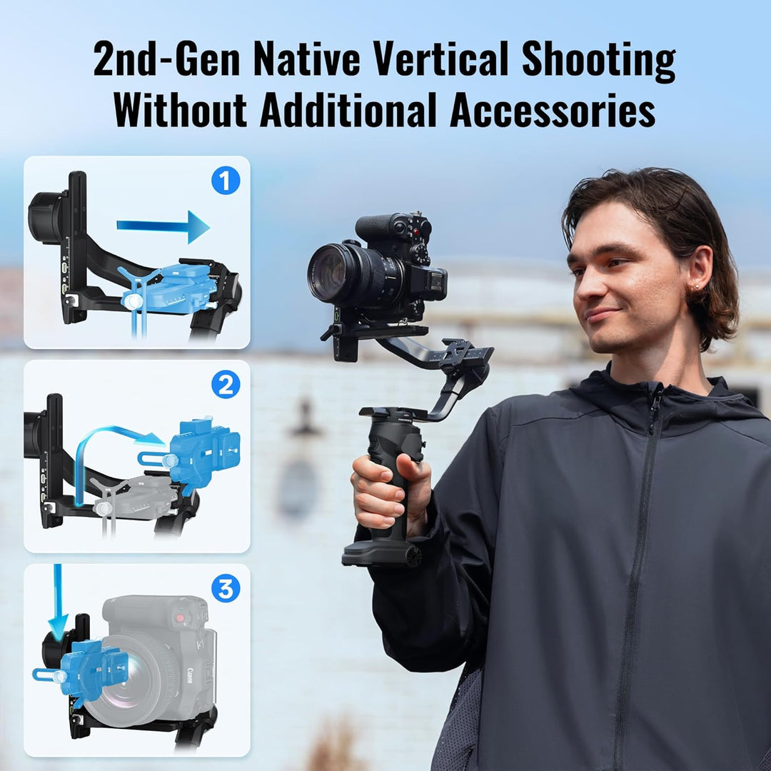 ZHIYUN CINEPEER Crane 4E Gimbal für DSLR-und Spiegellose Kamera, 3-Achsen Stabilisator Gimbal, Leich
