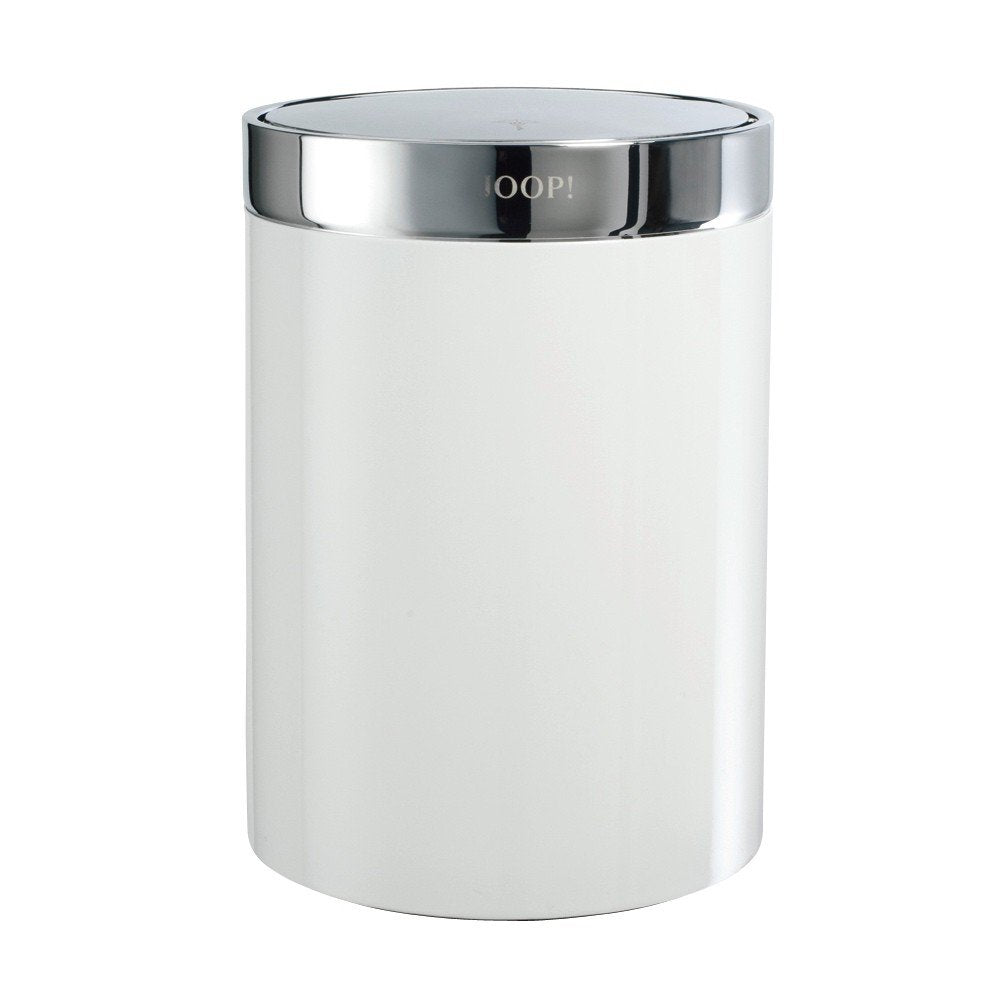 JOOP Bathroom - Chromeline - Badeimer - Chrom / Weiss mit Schwingdeckel