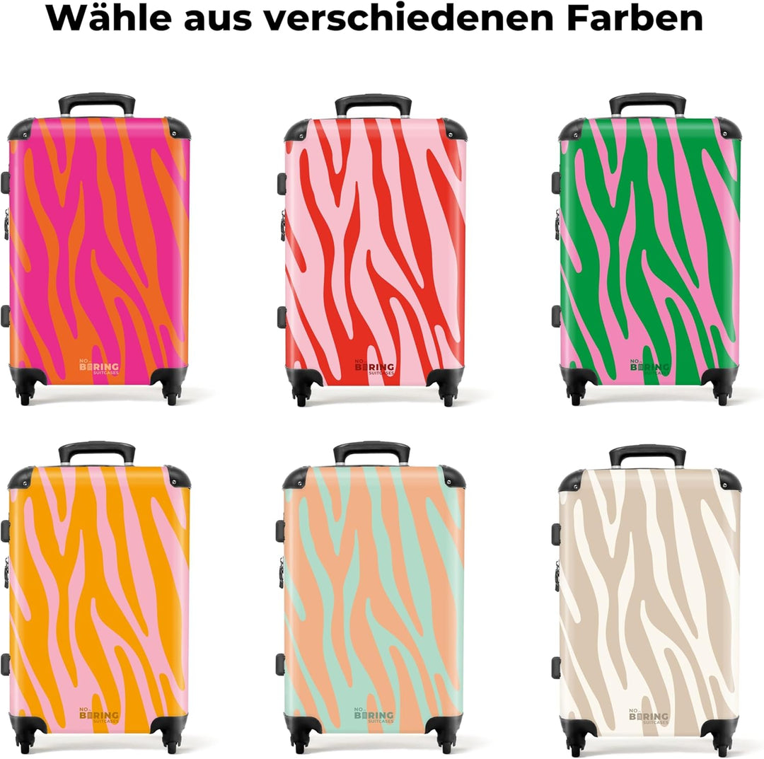 NoBoringSuitcases.com® Reisekoffer 67cm 72L Personalisiert - Grosser Hartschalenkoffer mit Rollen, L