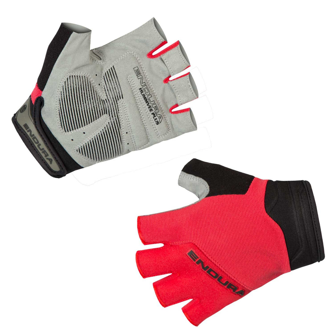 Endura Hummvee Plus Fingerless Mitt Boys MTB Gloves Medium Red