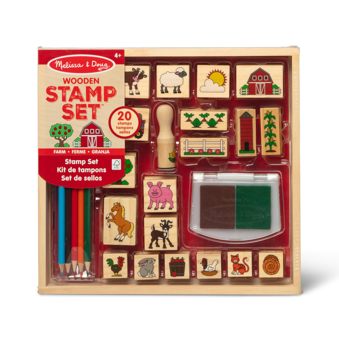 Melissa & Doug Stamp A Scene Farm | Arts & Crafts | Stamp Sets & Stencils | 4+ | Gift for Boy or Gir