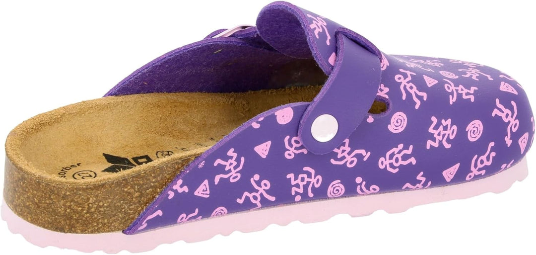 Lico Unisex Kinder Bioline Clog Kids Pantoletten 27 EU Lila Rosa, 27 EU Lila Rosa