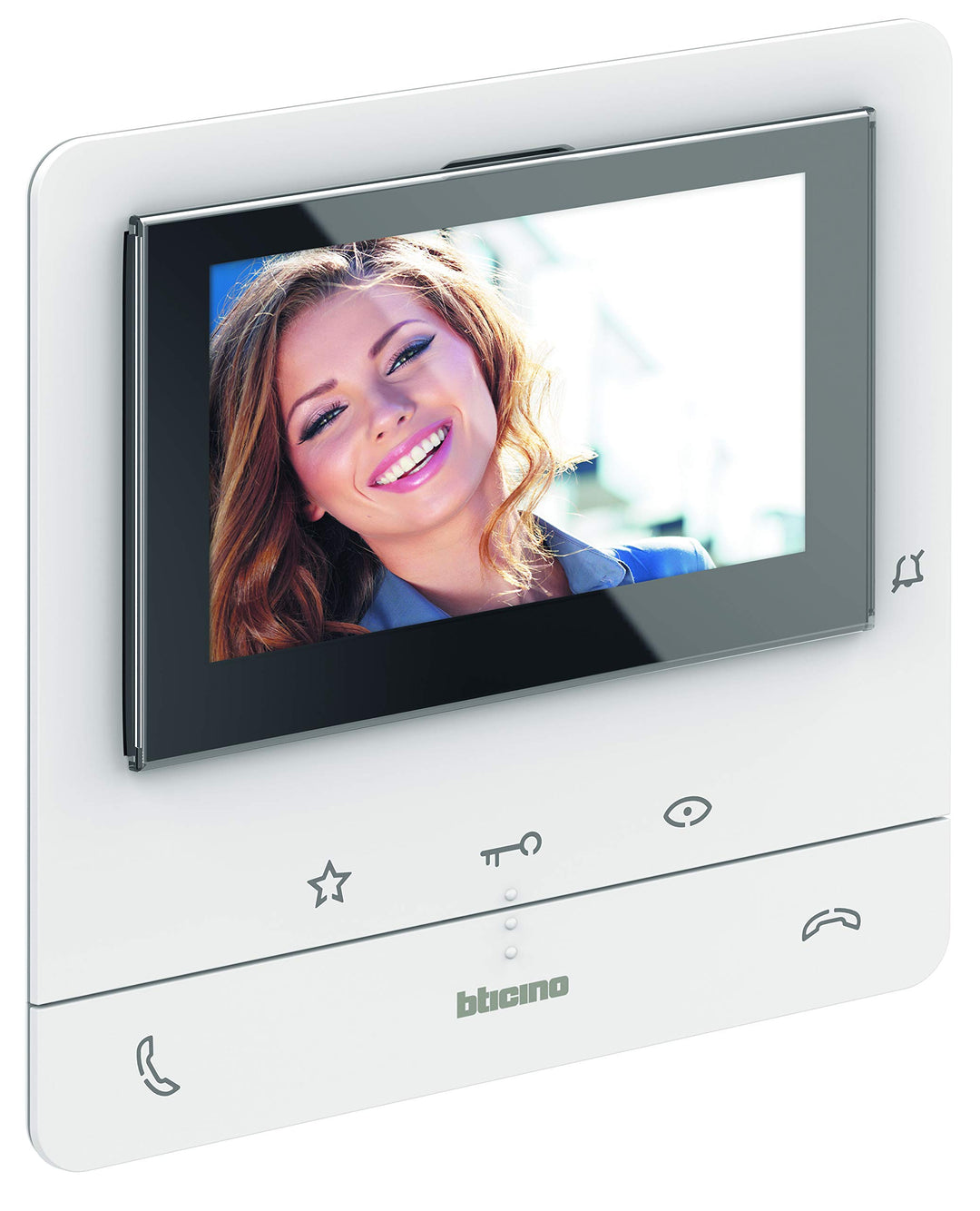 BTICINO, Video-Innenstelle Classe 100 V16B mit 5" (12.7cm) Farb-LCD-Monitor, 2 Gesprächstasten, 3 Se