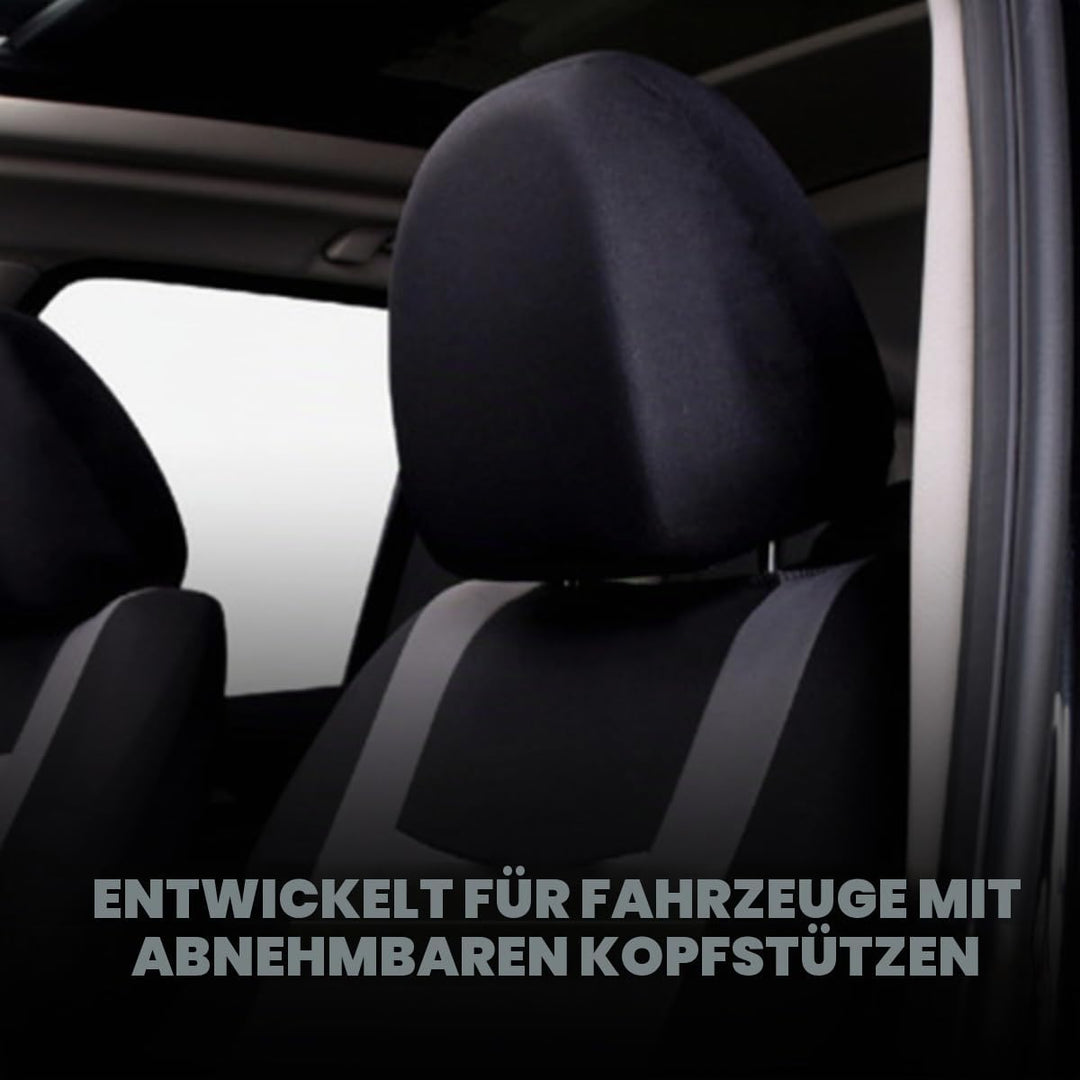 JNNJ 9 Stück Autositzbezüge Kompletter Satz, Klassisch Autositzbezüge Sitzschoner Auto Schonbezug Au