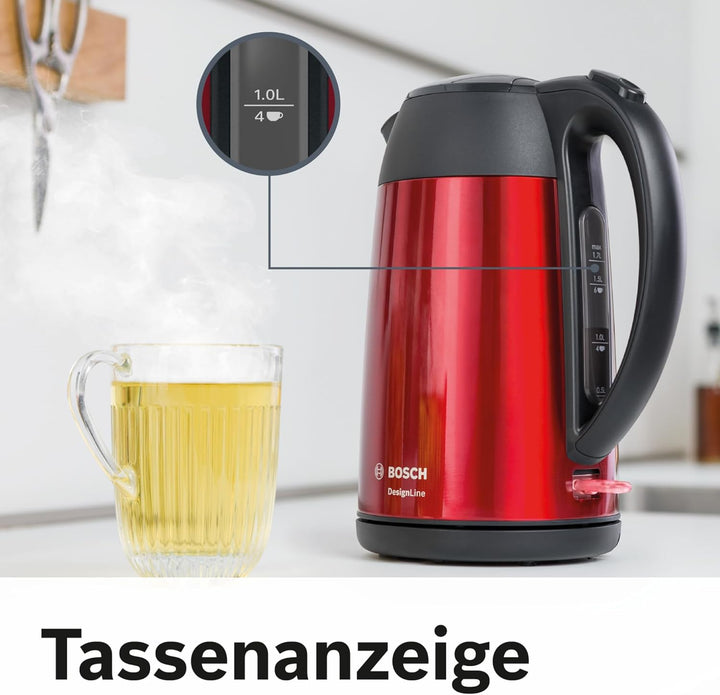 Boschkabelloser Wasserkocher DesignLine TWK3P424 DesignLine kabelloser Wasserkocher, Ausgiessen ohne