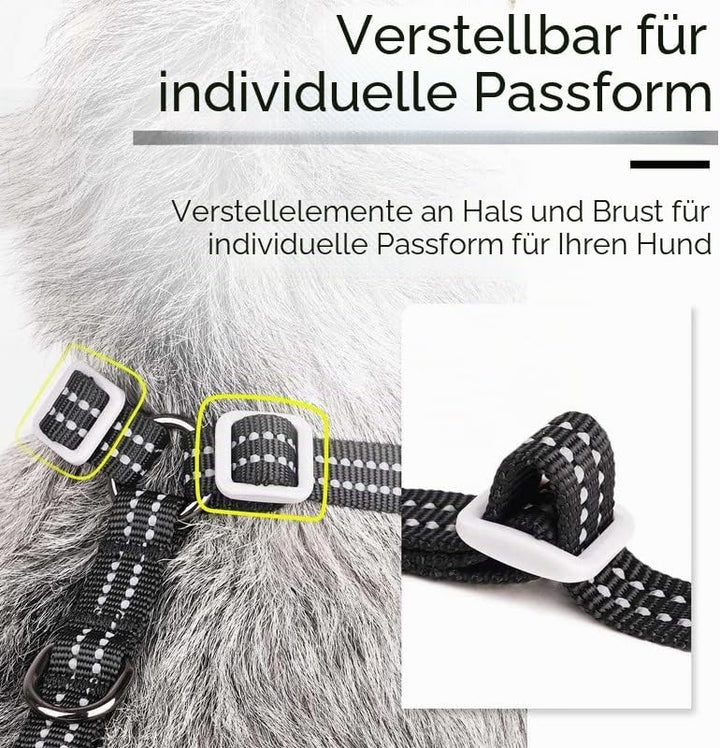 ThinkPet No-Pull Hundegeschirr, Atmungsaktiv Brustgeschirr für Kleine Mittlere Grosse Hunde, Einstel