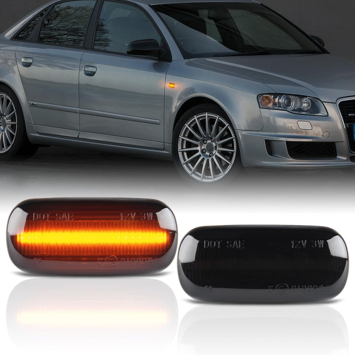 POPMOTORZ LED Blinker Seitenblinker mit Canbus Fehlerfrei 2835 SMD für A-udi A3 8P/S3 8P/A4 B6/A4 B7