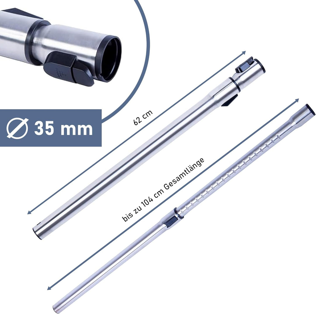 Teleskoprohr passend für alle Miele Staubsauger. Jetzt mit Klick Funktion von Staubsaugerladen.de