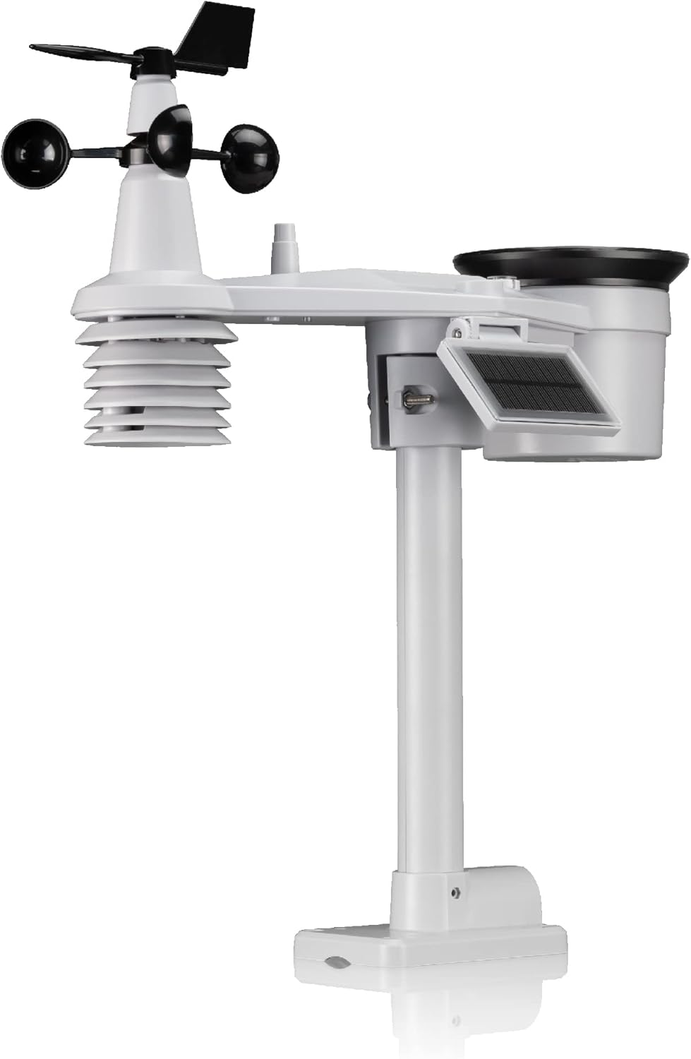 Bresser 8-Tage 4CAST XL WLAN-Funk-Wetter-Station mit solarbetriebenem 7-in-1 Multifunktions-Aussense