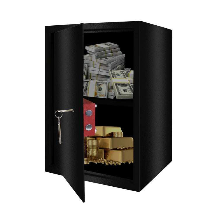 Tresor Safe Möbeltresor Feuerfest &amp; Wasserdicht (35x31x50 cm - XL) mit 2 Schlüsseln Geldschrank für