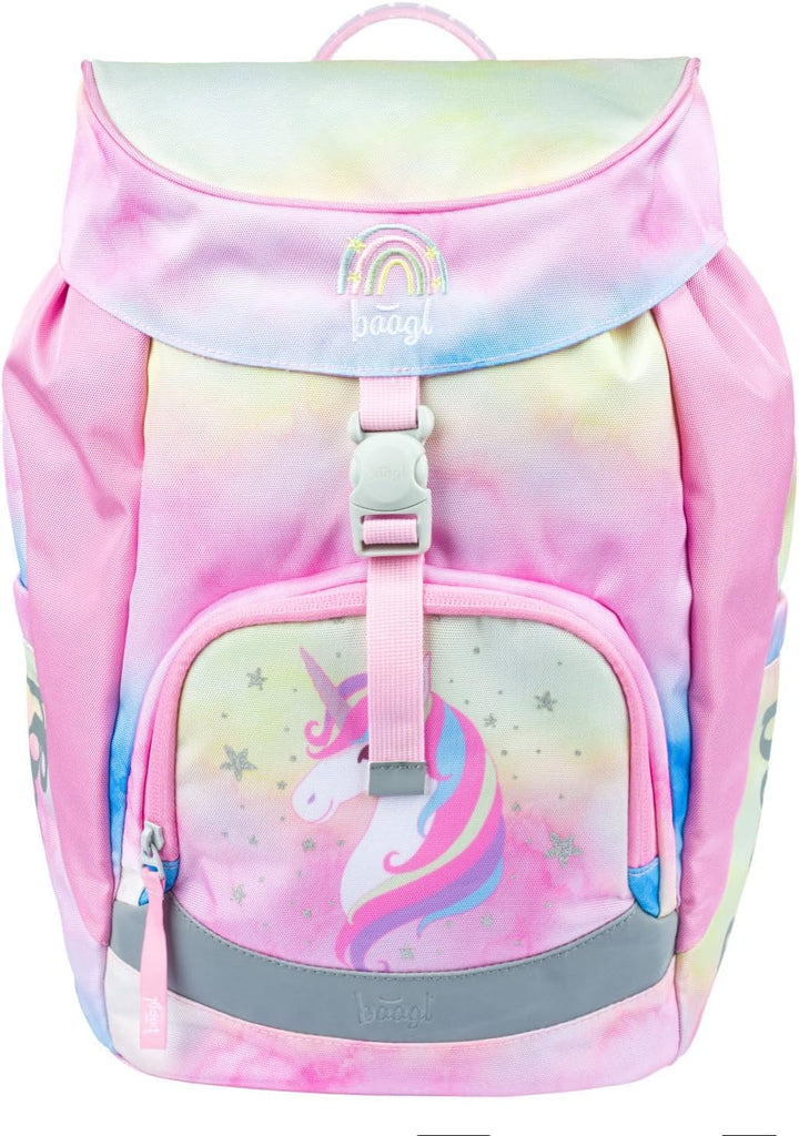 Baagl Schulranzen Mädchen für 1. Klasse, Airy Schultasche Set 3-Teilig, Grundschule Schulrucksack fü