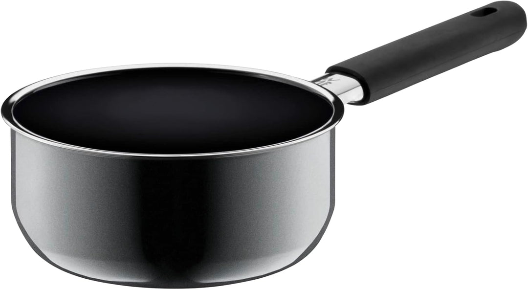 WMF Fusiontec Mineral Stielkasserolle mit Glasdeckel 16 cm, Kochtopf klein 1,3l, Induktion, High-Tec