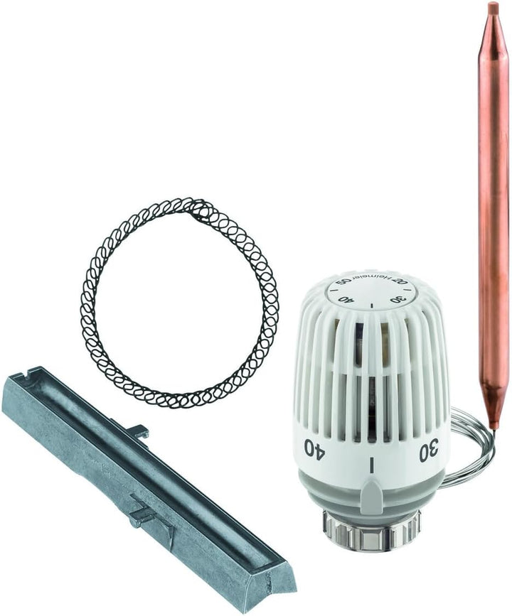 Heimeier Thermostat-Kopf mit Wärmeleitsockel und Spiralfeder, 20 -50 Grad 2m 6402-00.500