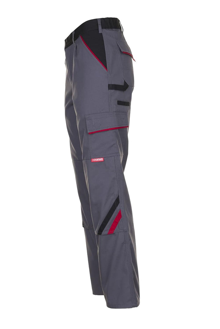 Planam 2322067 Highline Bundhose, Schiefer/Schwarz/Rot, Grösse 67