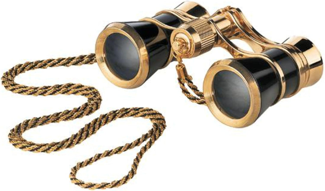 Eschenbach Optik Fernglas Glamour 3x25 Opernglas mit Kette in schwarz-Gold, geeignet für Oper, Theat