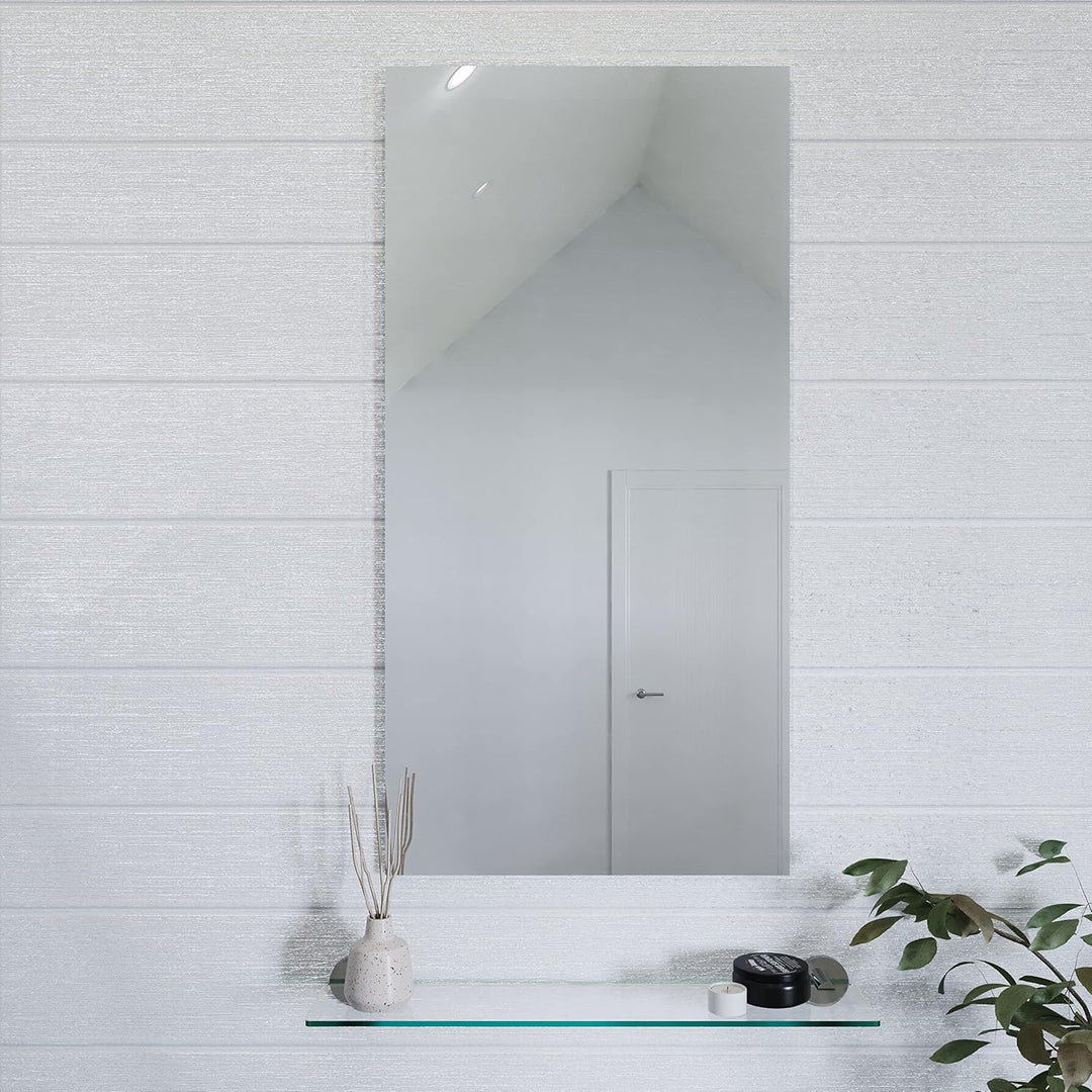Croydex Kentmere Spiegel, rechteckig, 900 x 450 x 5 mm, Glas, Silber, Kentmere
