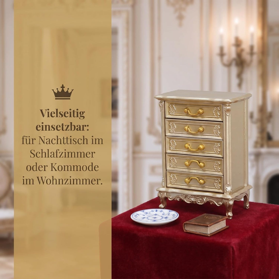 Toyvian Puppenhausmöbel aus Holz im Miniaturformat: Vintage-beistelltisch im Massstab 1:12, Retro-Sc