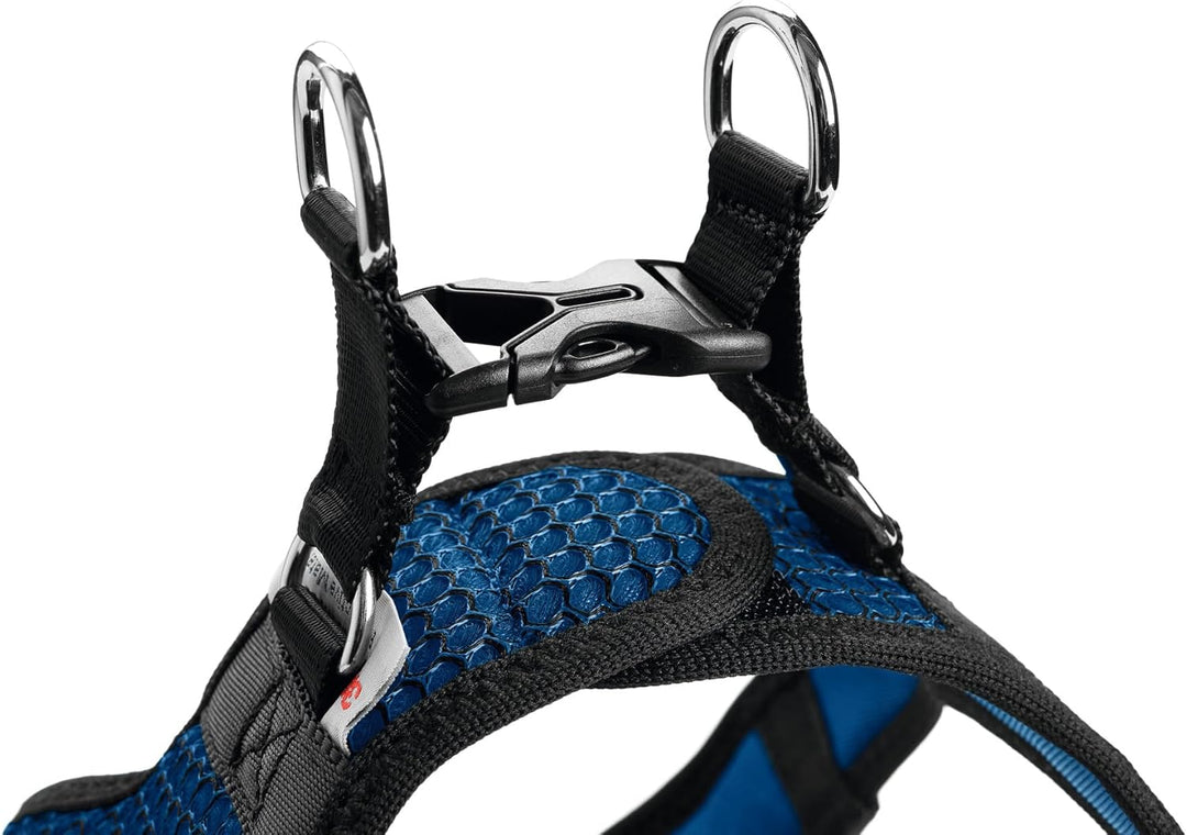 HUNTER HILO COMFORT Geschirr für kleine Hunde mit Netzmaterial und reflektierenden Elementen, blau,