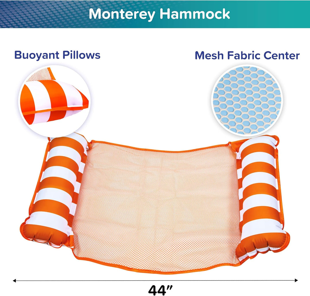 Aqua 2-in-1 Catalina XL Pool Float and Water Hammock – 1-2 Person, Multi-Purpose Inflatable Pool Flo