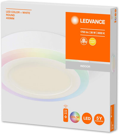 LEDVANCE Dekorative LED Wand- und Deckenleuchte, RGB-Farben sowie verschiedenste Modi einstellbar pe