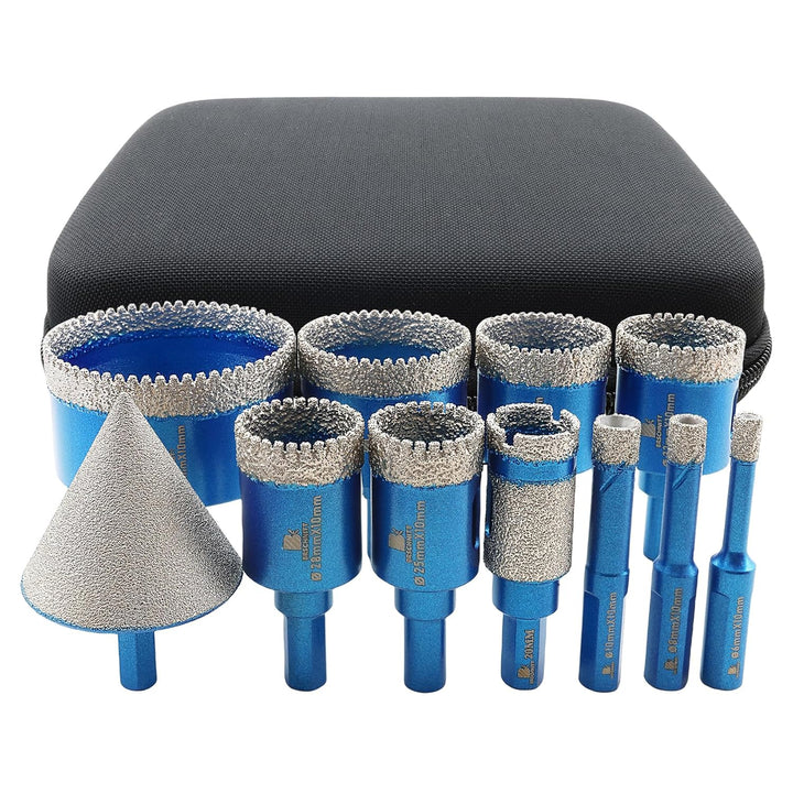 Diamantbohrer Fliesenbohrer Set - BRSCHNITT Diamantbohrer Diamant Fingerfräser,Fasenbohrer für Keram