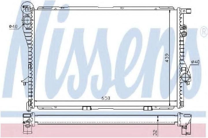 Nissens 60603A Kühler, Motorkühlung