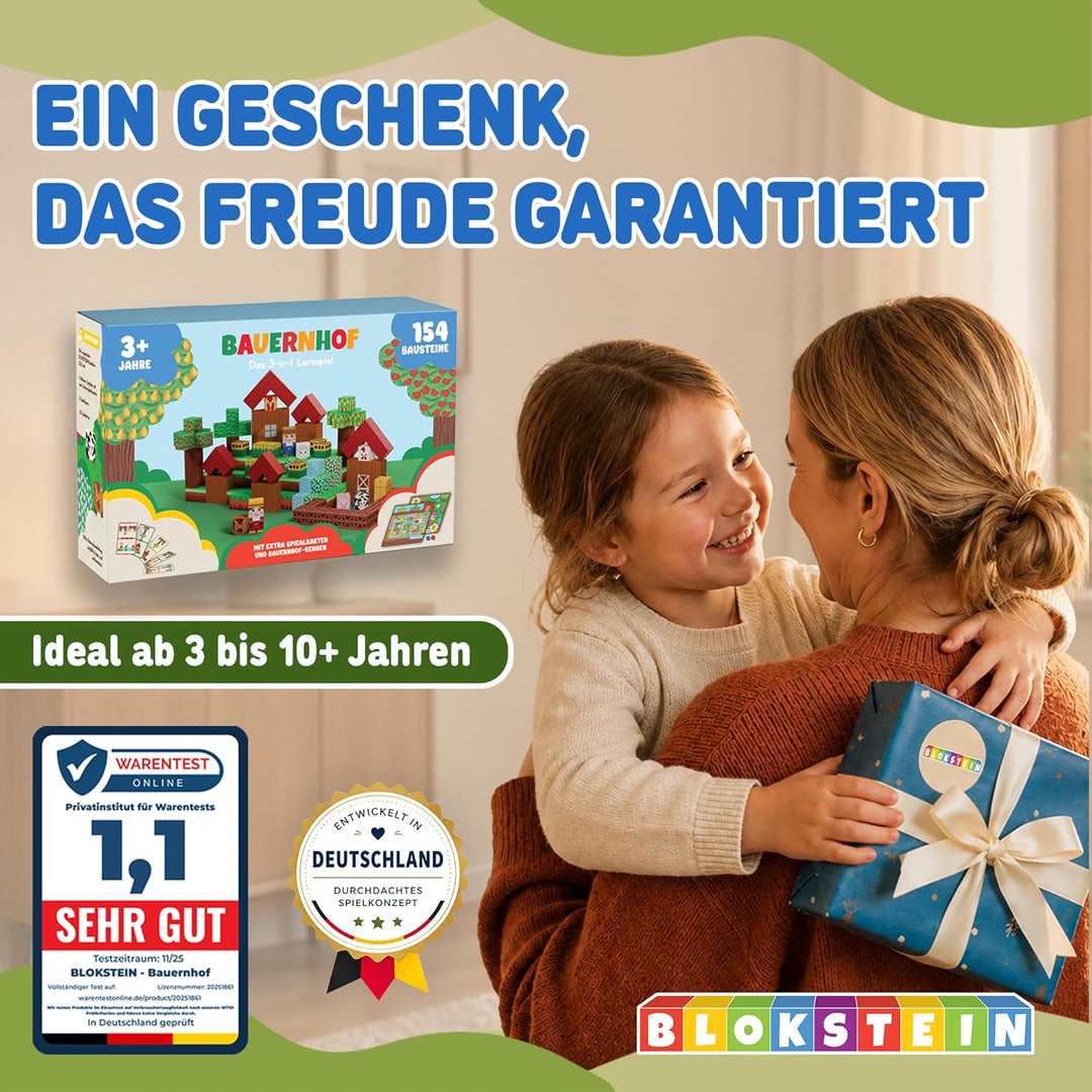 Magnetische Bausteine inkl. Brett- & Spielkarten I 154 Teile I 2,5 cm grosse Magnetbausteine I Monte