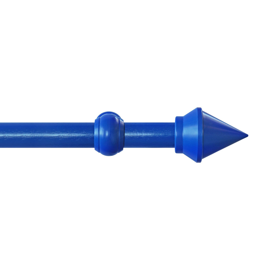 Garesa Gardinenstange Semara Ø 28mm, 1-läufig, Blau I Stabile Vorhangstange inkl. Ringe + Faltenlege