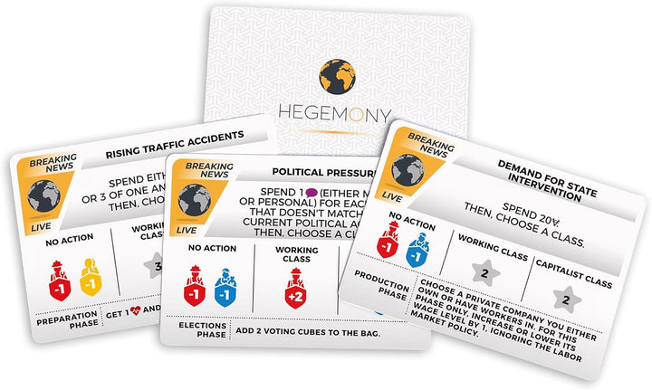 Hegemony Lead Your Class to Victory – Crisis &amp; Control | Expansion | Unique Asymmetric Card Driven G